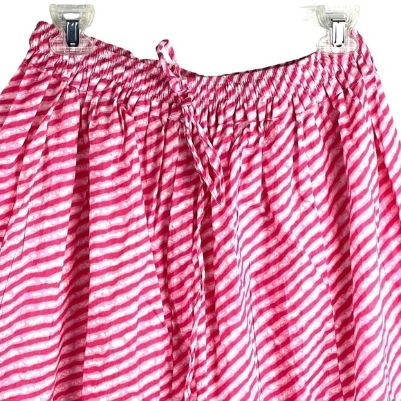 NEW- Extra Wide Leg Striped Print Relax Fit Harem Jogger Palazzo Pajama Pants - Picture 3 of 6